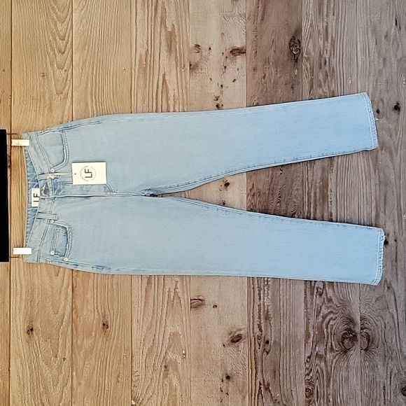 Lovers + Friends Size 25 Reece High Rise Slim Straight Jeanse in Palms NWT - Picture 1 of 14